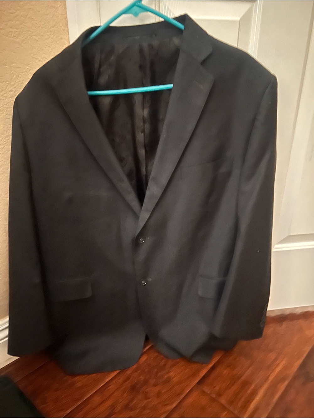 Men's Black Two-Button Sport Coat Blazer